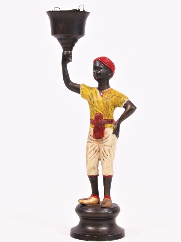 Prachtige Blackamoor kandelaar - brons - eind 20ste eeuw